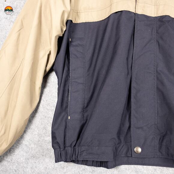 Claiborne Bomber Jacket Tan Blue Long Sleeve Full-Zip Jogger Men's Size Large - Picture 10 of 15